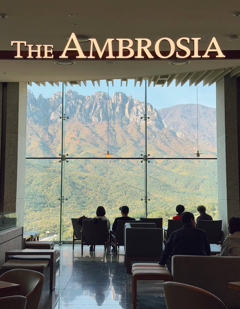 ☕️《藏在雪岳山脚下的绝美山景咖啡厅｜The Ambrosia》